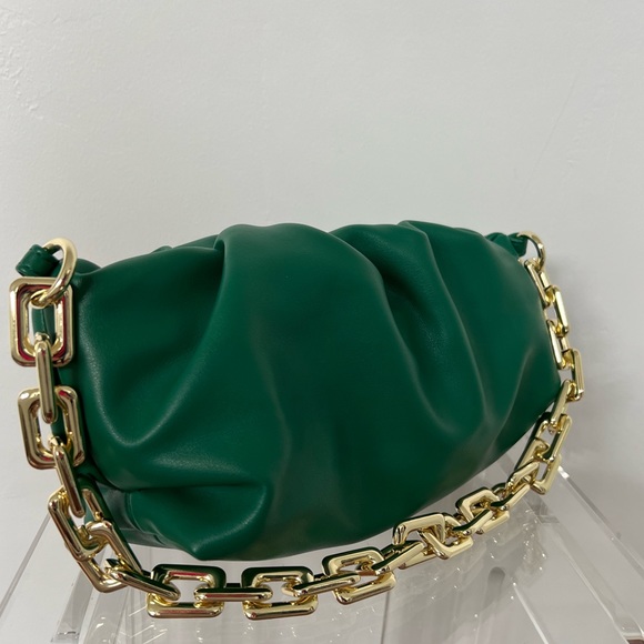 Softest Vegan Leather Chain Pouch Shoulder Bag - Picture 3 of 10